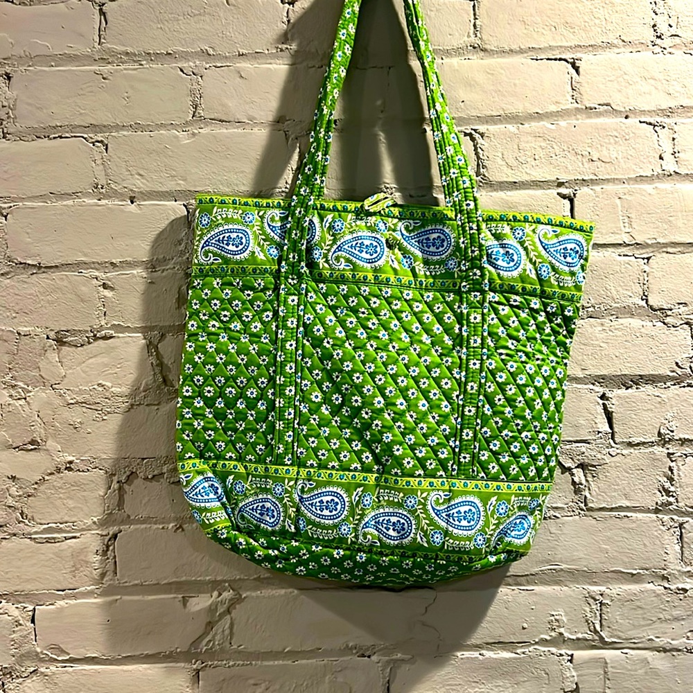 Vera Bradley Green Paisley tote